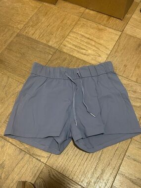 lululemon athletica Women's Dusty Blue Drawstring Athletic Shorts